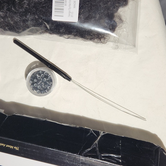 Niawigs Tip Hair Extensions Micro Links 100 strands 22 inches Natural black - Picture 3 of 9